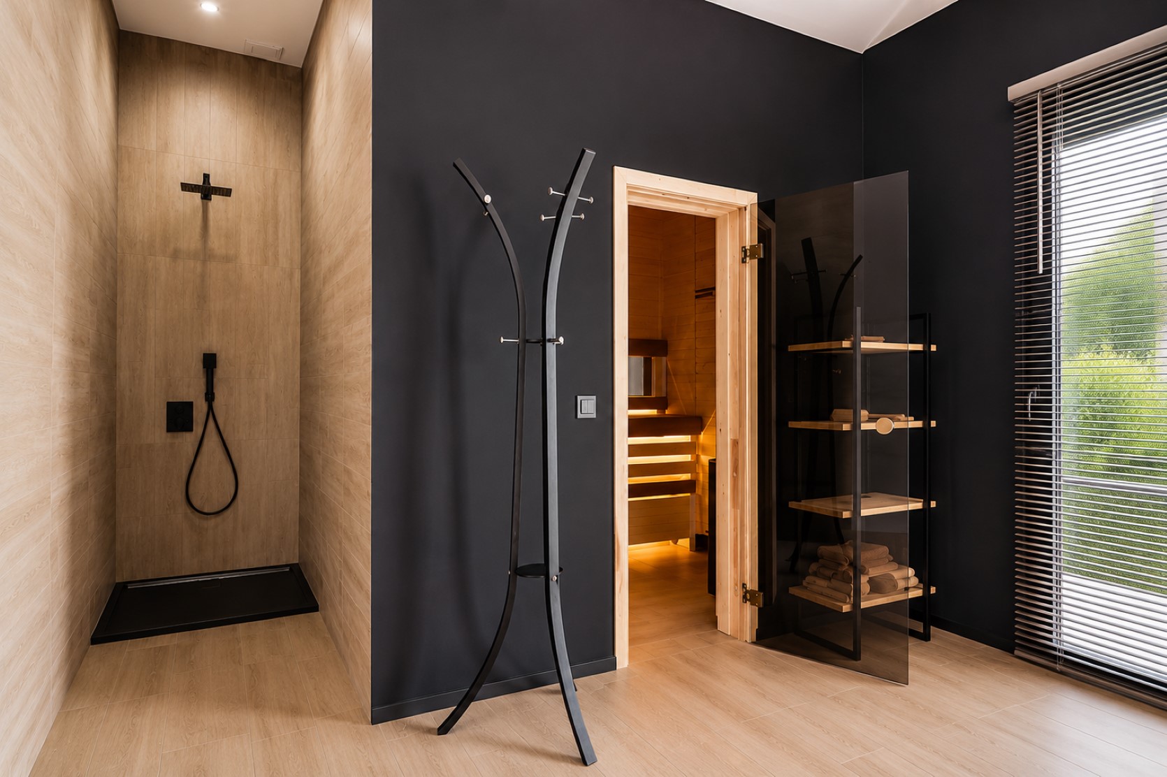 Villa-Altea-Santa-Clara-sauna-shower Contemporary villa with single-level living | Santa Clara, Altea