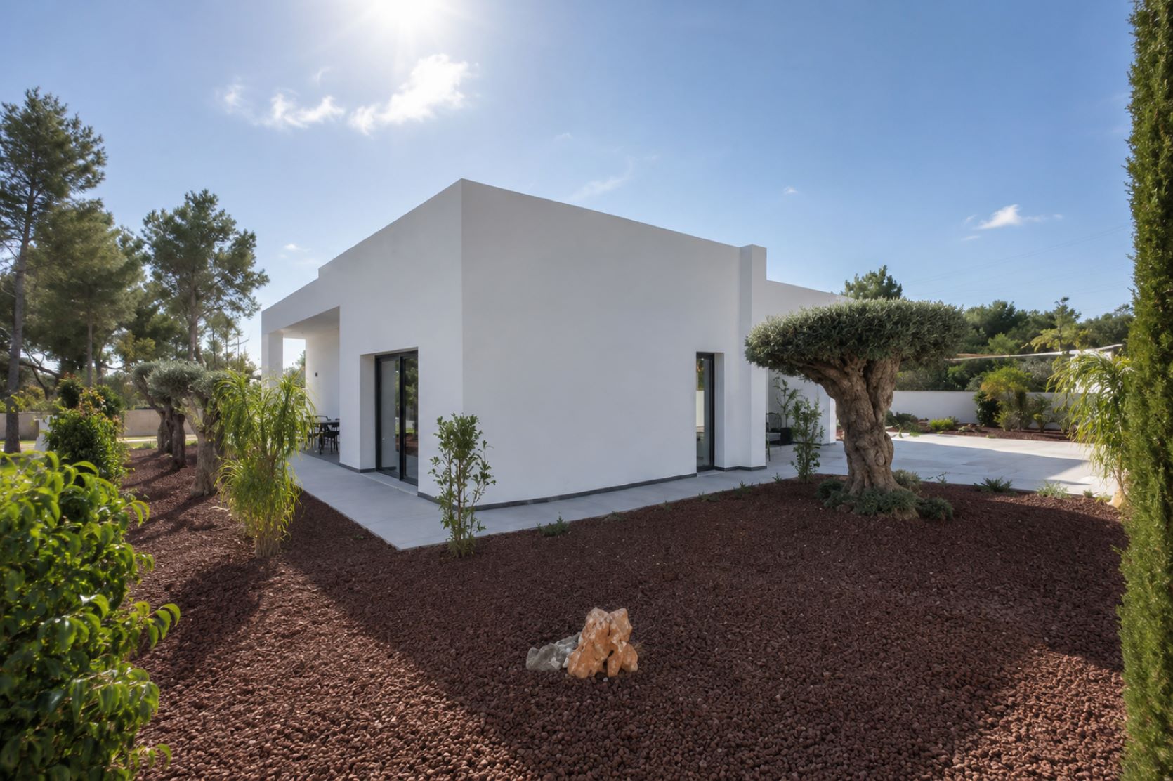 Villa-in-Altea-Mountain-side-Facade-back2 Contemporary villa with single-level living | Santa Clara, Altea