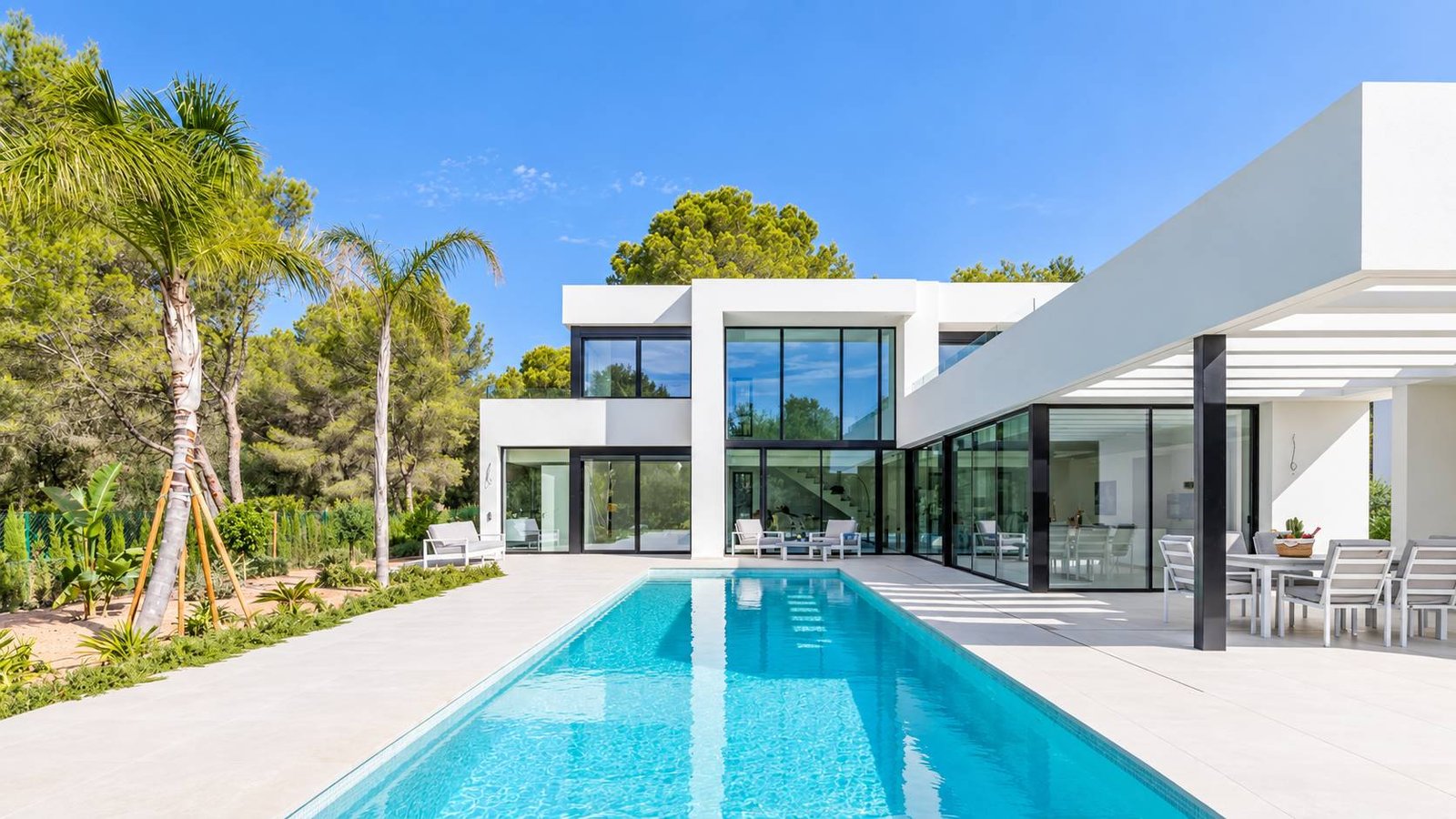 Contemporary 3-bedroom villa for sale in Portitxol, Jávea, with 12-metre heated pool