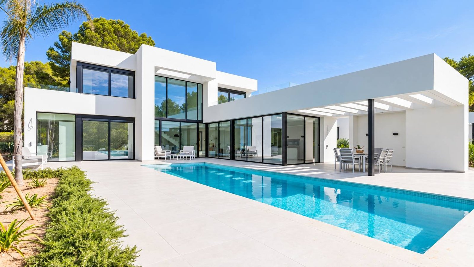 Contemporary 3-bedroom villa for sale in Portitxol, Jávea, with 12-metre heated pool